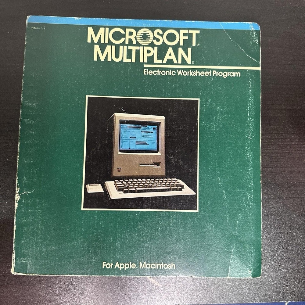1984 Microsoft MULTIPLAN Manual Spreadsheet Macintosh 128K Vintage‎ Computing